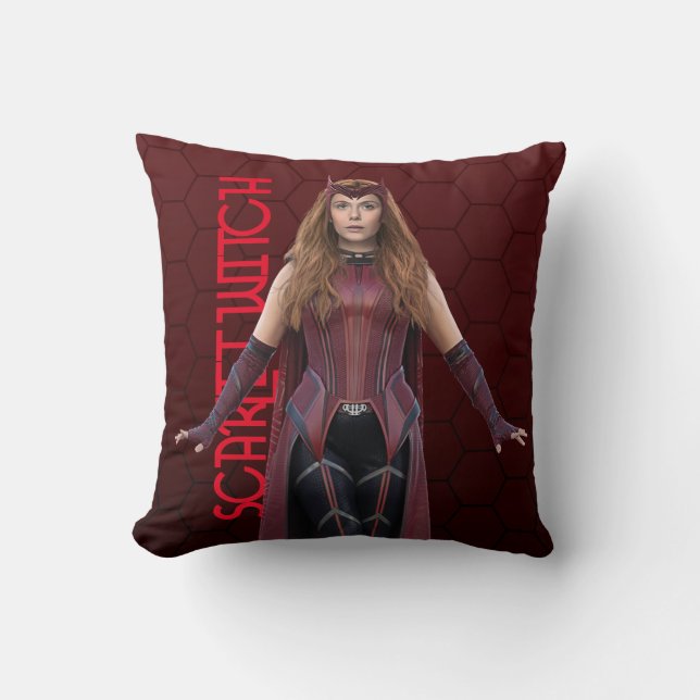 Scarlet Witch Character Art Throw Pillow (Front)