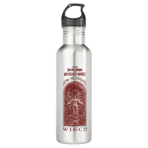 Scarlet Witch Darkhold Illustration Stainless Steel Water Bottle
