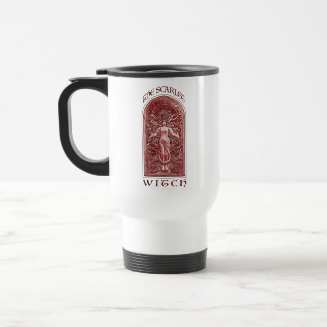 Scarlet Witch Darkhold Illustration Travel Mug (Left)
