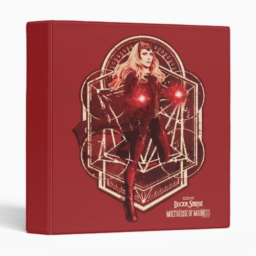 Scarlet Witch Mystic Art Nouveau Graphic 3 Ring Binder