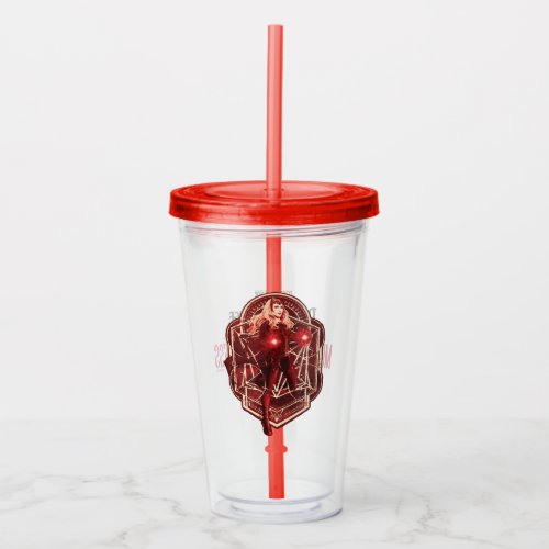 Scarlet Witch Mystic Art Nouveau Graphic Acrylic Tumbler