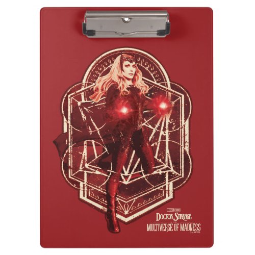 Scarlet Witch Mystic Art Nouveau Graphic Clipboard