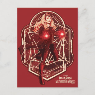 Scarlet Witch Mystic Art Nouveau Graphic Postcard