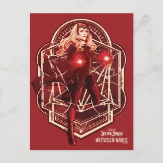 Scarlet Witch Mystic Art Nouveau Graphic Postcard