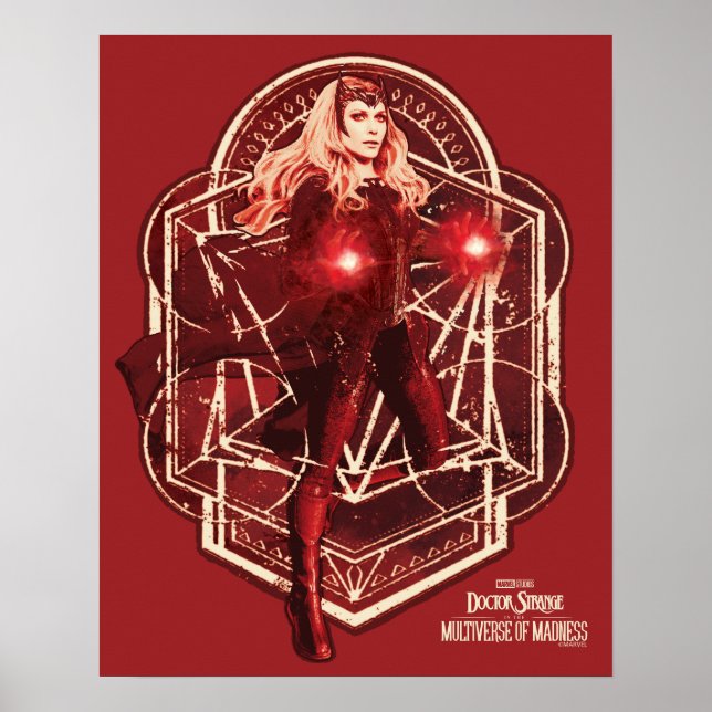 Scarlet Witch Mystic Art Nouveau Graphic Poster (Front)