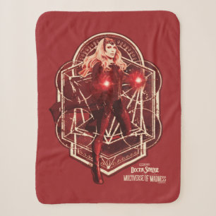 Scarlet Witch Mystic Art Nouveau Graphic Sherpa Blanket