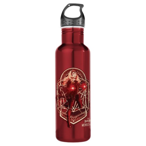 Scarlet Witch Mystic Art Nouveau Graphic Stainless Steel Water Bottle