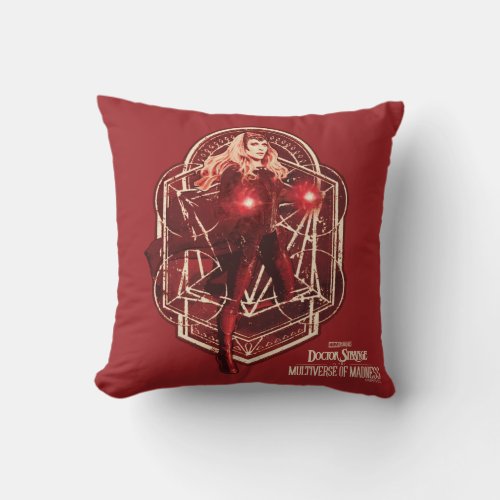 Scarlet Witch Mystic Art Nouveau Graphic Throw Pillow