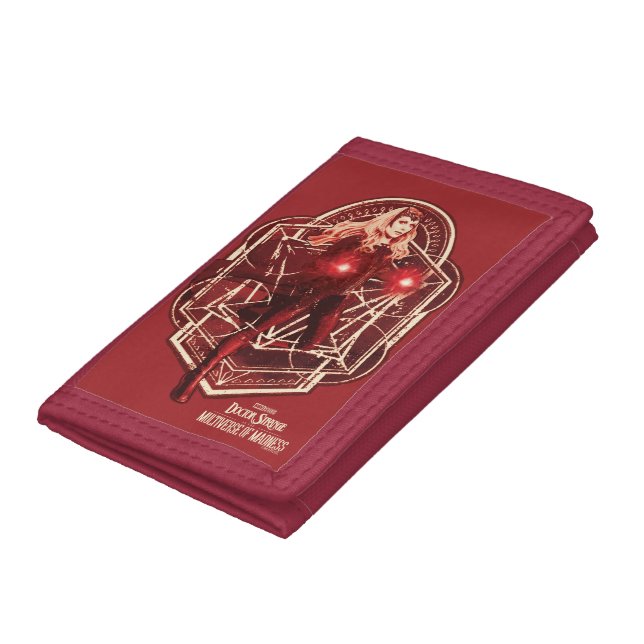 Scarlet Witch Mystic Art Nouveau Graphic Trifold Wallet (Bottom)