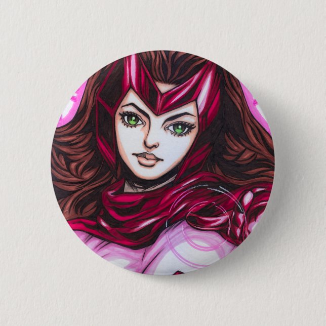 Scarlet Witch ~ Wanda Maximoff Button (Front)