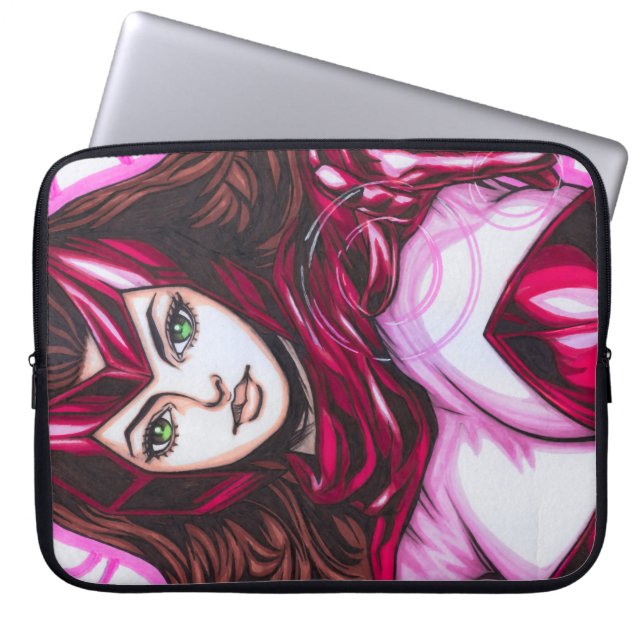 Scarlet Witch ~ Wanda Maximoff Laptop Sleeve (Front)