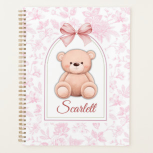 Scarlett   Custom Pink Teddy Bear Nursery Design  Planner