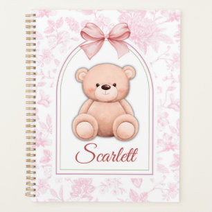 Scarlett Custom Pink Teddy Bear Nursery Design Planner