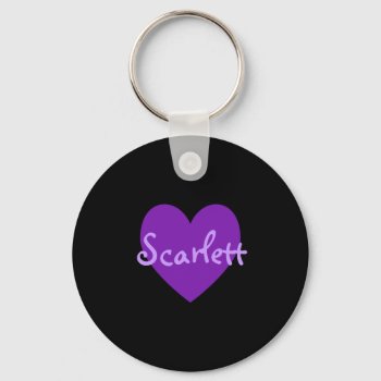 Scarlett In Purple Keychain by purplestuff at Zazzle