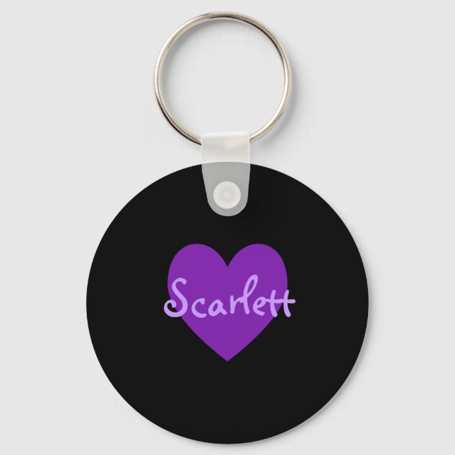 Scarlett in Purple Keychain (Front)