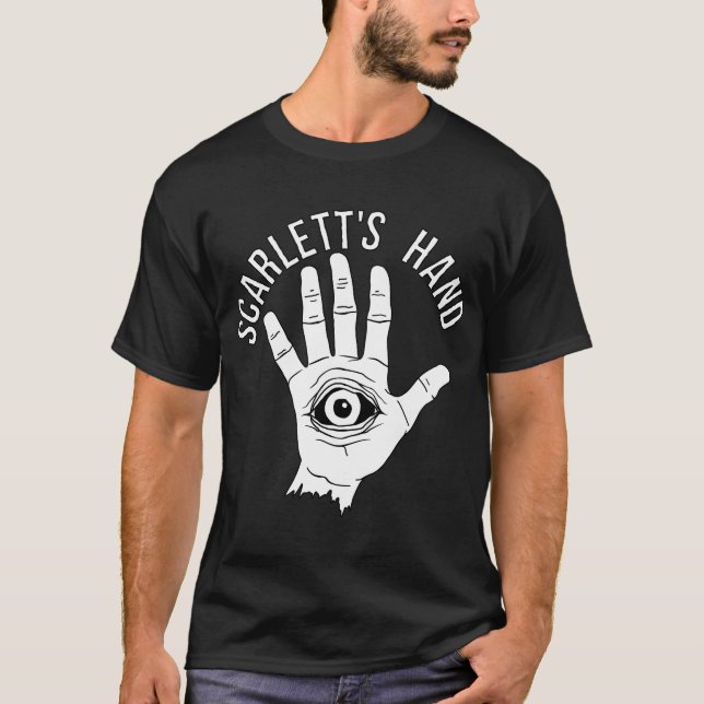 Scarlett's Hand Logo Men's Black T-Shirt (Front)