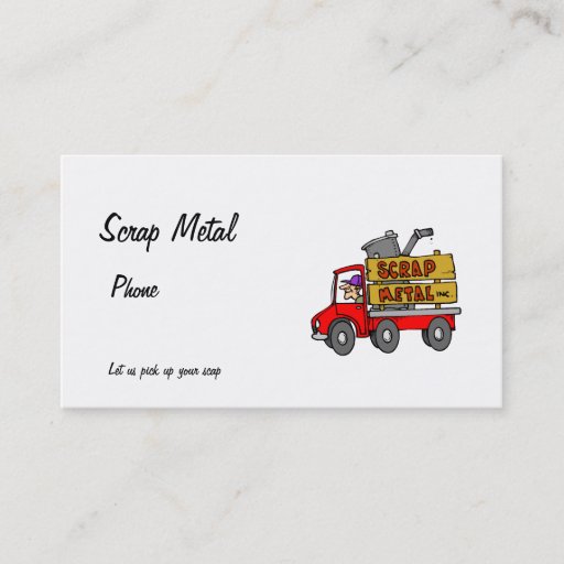 Customizable Scarp Metal Business Card Templates