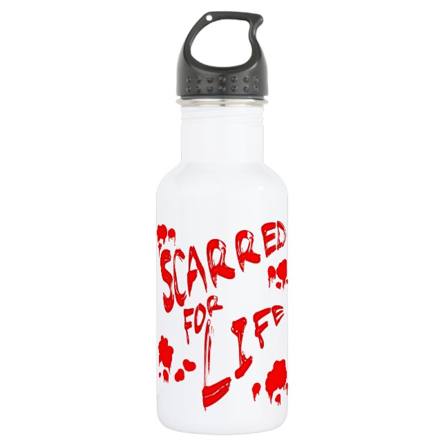 Scarred For Life Stainless Steel Water Bottle (Front)
