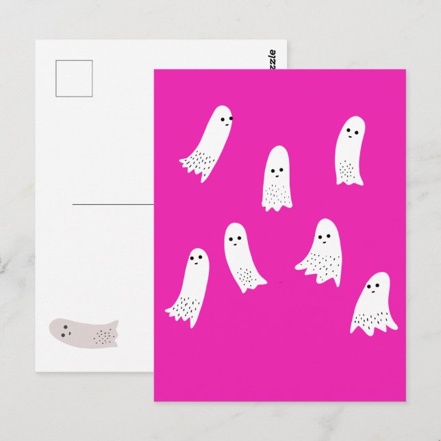 Scarry Halloween Ghosts Scandi Spooky Design     Postcard (Front/Back)