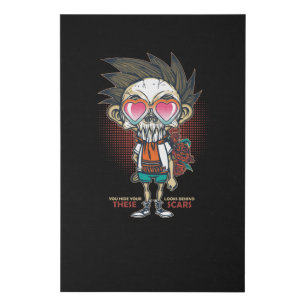 Scars Faux Canvas Print