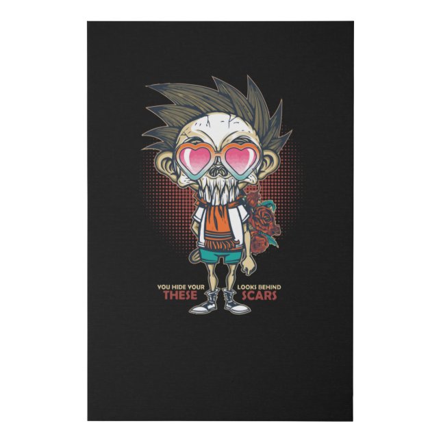 Scars Faux Canvas Print (Front)