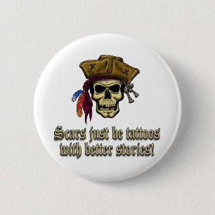 Scars Just be Tattoos Button