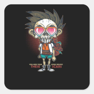 Scars Square Sticker
