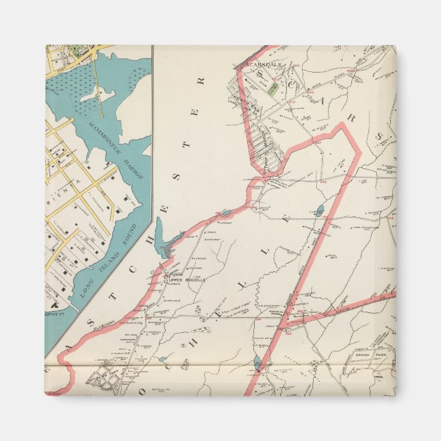 Scarsdale, New Rochelle, Mamaroneck towns Magnet (Front)