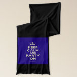 Scarves<br><div class="desc">Based on the original Keep Calm and ... poster this cream and blue Keep Calm and Party On Scarf features a custom designed font that matches the original closely.</div>