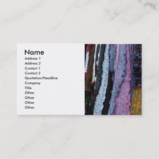 Customizable Scarves Business Card Templates