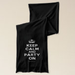 Scarves (no background)<br><div class="desc">Based on the original Keep Calm and ... poster this cream and blue Keep Calm and Party On Scarf features a custom designed font that matches the original closely.</div>