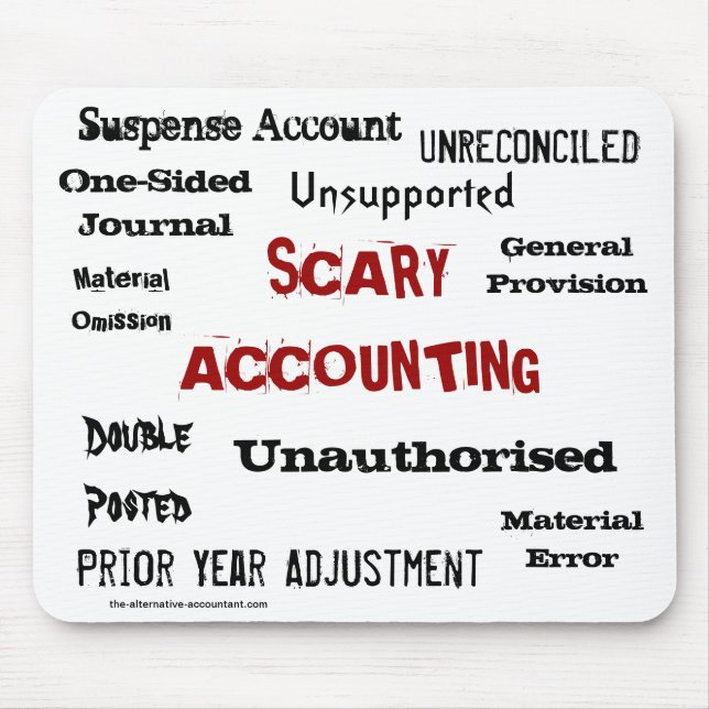 Scary Accounting Accountant Halloween Funny Mouse Pad (Front)
