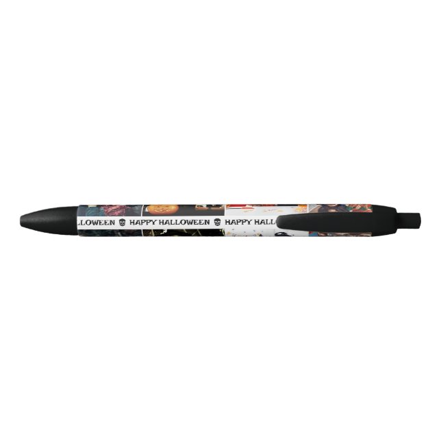 Scary Add Your Own Photo Monogram Happy Halloween Pen (Back)