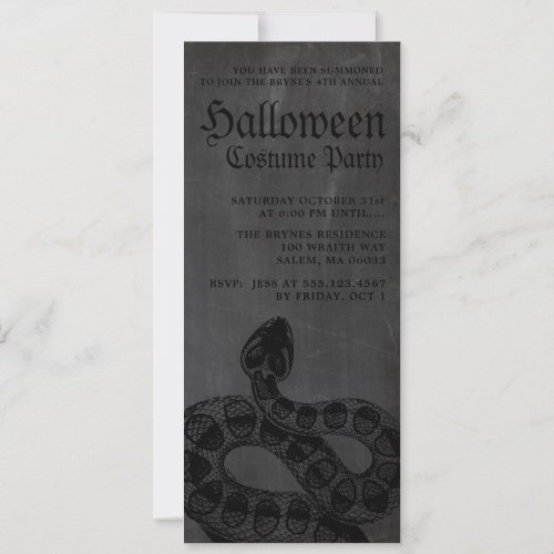 Scary Adult Halloween Party Invitation