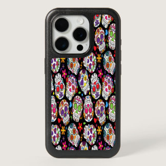 Scary and bloodcurdling intimidating sugar skull iPhone 15 pro case