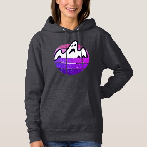 Scary Angry White Ghost Sunset Beach Graphic  Hoodie