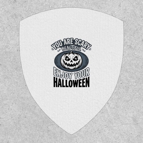Scary Beautiful Halloween Vintage Pumpkin Shirt De Patch