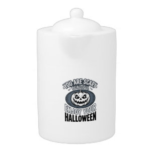 Scary Beautiful Halloween Vintage Pumpkin Shirt De Teapot
