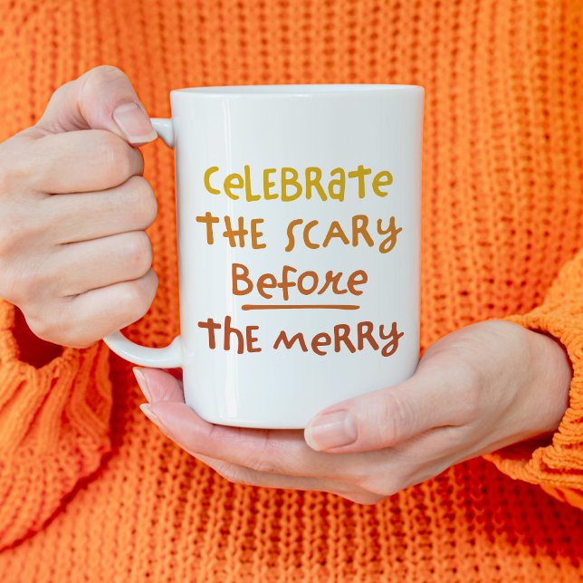 Scary before merry cute orange Halloween Coffee Mug (Creator Uploaded)
