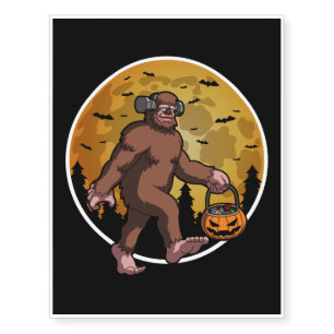 Scary Bigfoot Halloween Trick or Treat Sasquatch Temporary Tattoos
