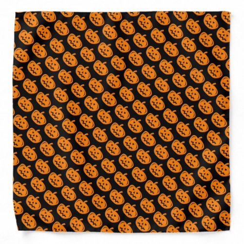 Scary black and orange Halloween bandana headband