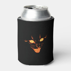 Scary Black Cat Face Halloween Costume Cat Lovers Can Cooler