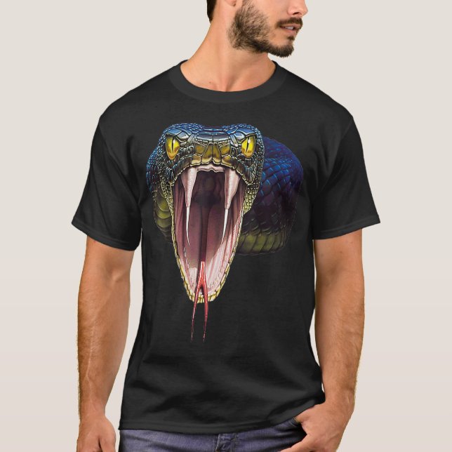 Scary Black Mamba Snake Halloween Costume Gift T-Shirt (Front)