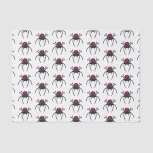 Scary black widow spider cartoon illustration  tissue paper