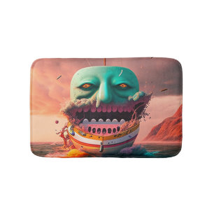 Scary boat bath mat