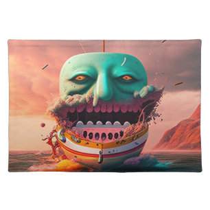 Scary boat cloth placemat