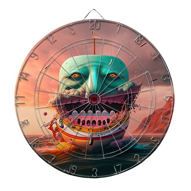Scary boat dart board (Front)