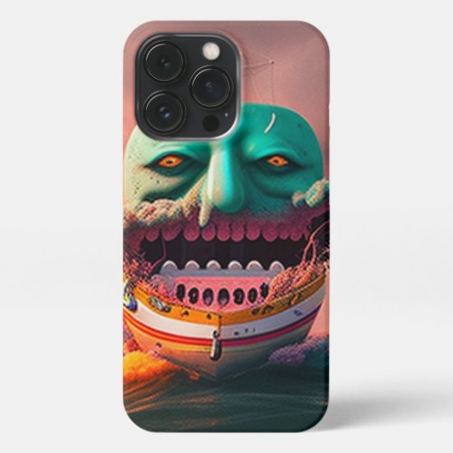 Scary boat iPhone 13 pro case