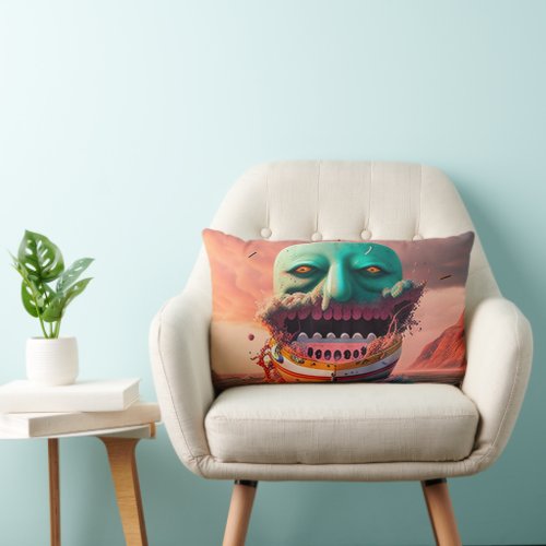 Scary boat lumbar pillow