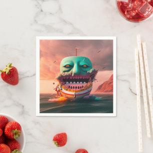 Scary boat napkins